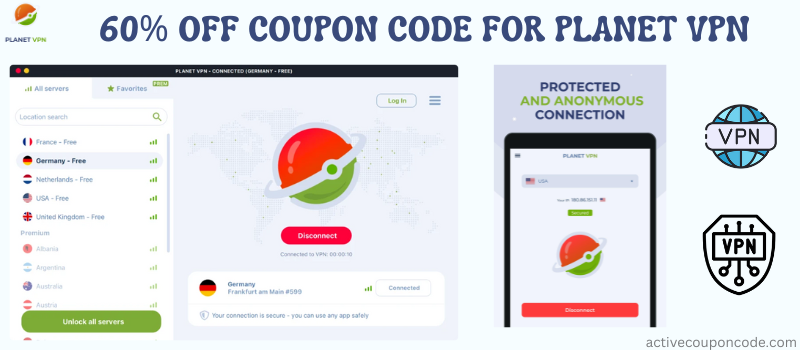 60% OFF COUPON CODE FOR PLANET VPN